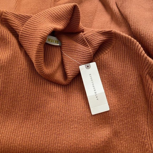 - Anthropologie Maeve Button-Sleeve Turtleneck sweater top new with tag XL - Picture 8 of 8